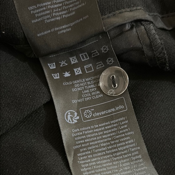 Black High Waist Shorts with Scalloped Hem - Picture 6 of 10